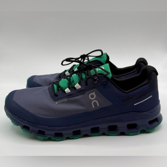 On Cloudvista CloudTrax Waterproof Trail Running Shoes Metal Denim 74.98277 12.5 - Picture 4 of 12